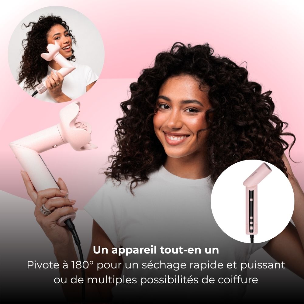 Celesta® Sèche-cheveux AirStyler 2.0 - 9 en 1 Rose