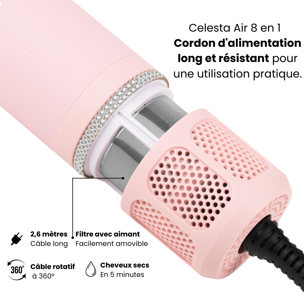 Celesta® Sèche-cheveux AirStyler - 8 en 1 - CELESTA