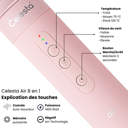 Celesta® Sèche-cheveux AirStyler - 8 en 1 - CELESTA